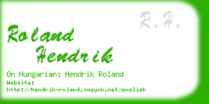 roland hendrik business card